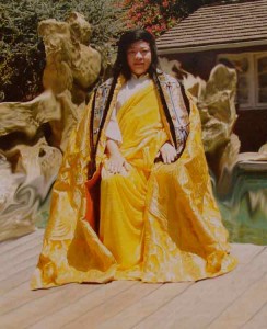 H.H. Dorje Chang Buddha III in yellow robes