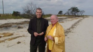 Glenn Gauvry with Zhaxi Zhuoma on the Beach in Delaware.