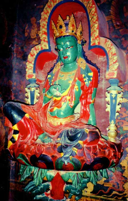 Green Tara Statue from the Gyantse Kumbum Pagoda, Pelkor Chode Monastery, Gyantse, Tibet