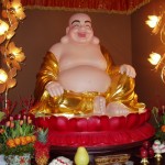 Maitreya Bodhisattva greets visitors to Hua Zang Si