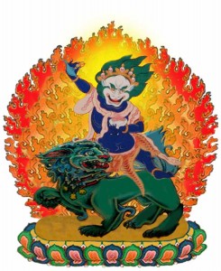 Lion Vajra, an important dharma protector in the Buddha School
