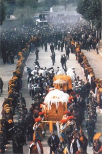 Funeral procession for H. H. the 10th Panchen Lama