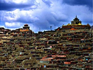 The Larung Gar or Wuming Buddhist Institute at Serthar, Sichuan Province, China.