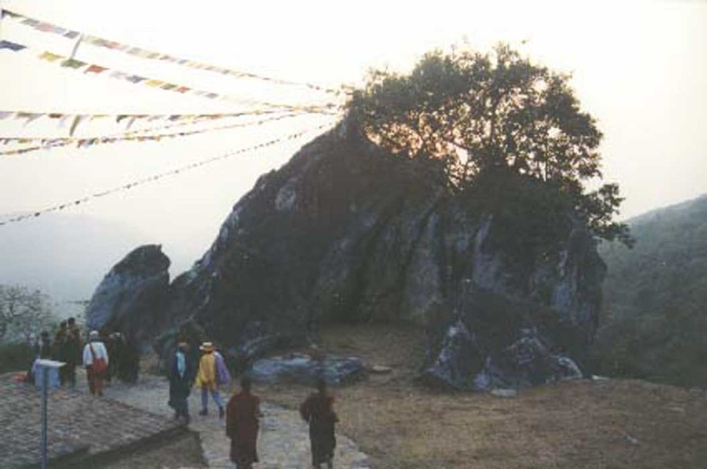 "Vulture Peak" on Mount Grdhrakuta nar ajgir (Rajagrha), India in Bihar State. Site where the Buddha taught the Prajnaparamita Sutras.