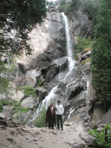 Dharmadina and Umang at Grizzley Falls in Kings Canyon National Park