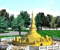 Architectural rendering of completed Lokachantha Pagoda complex